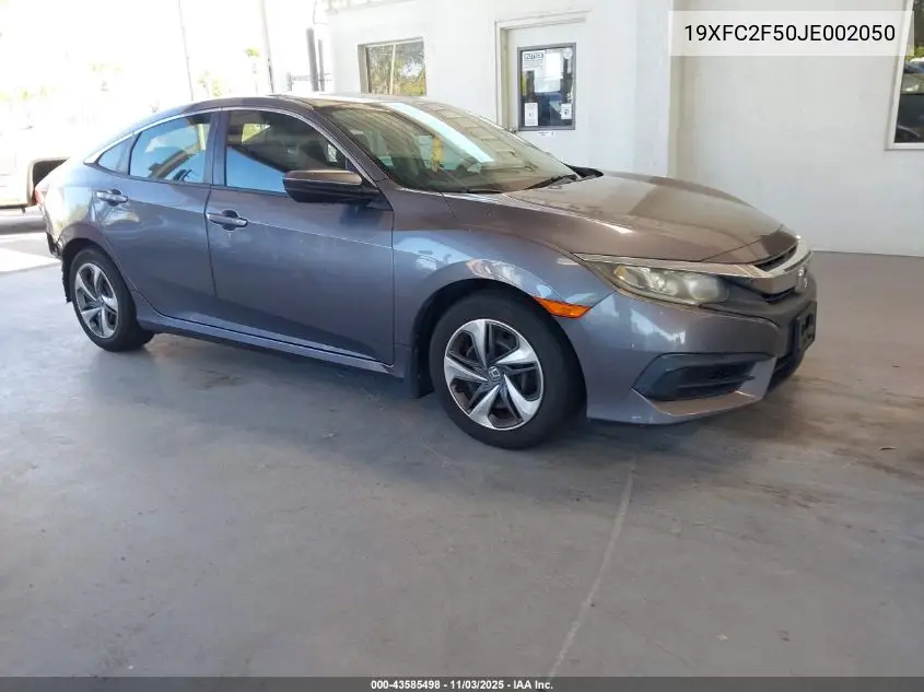 19XFC2F50JE002050 2018 Honda Civic Lx