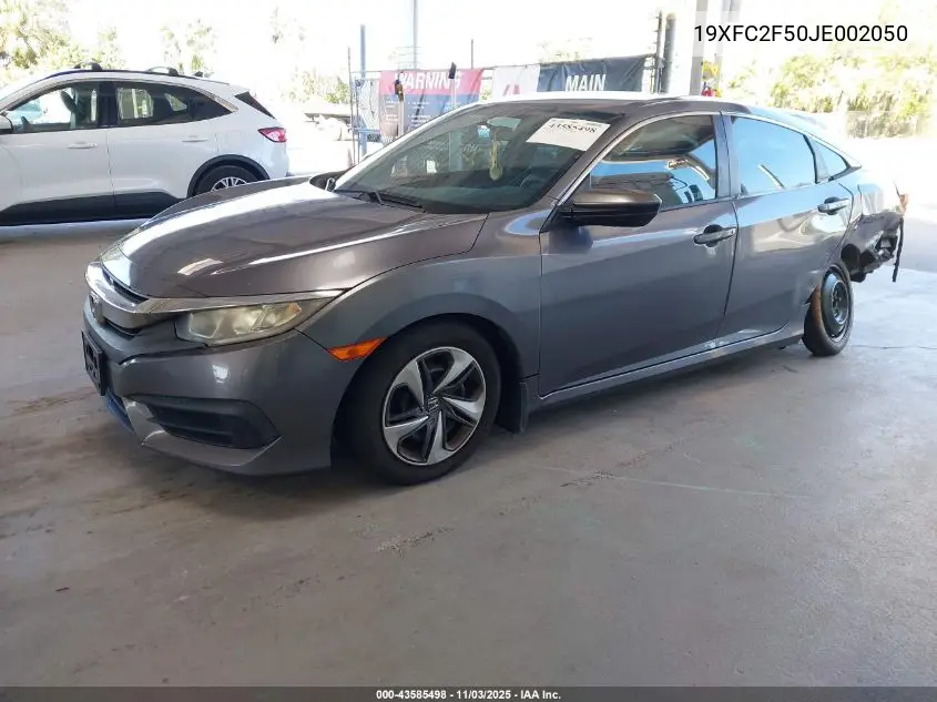 19XFC2F50JE002050 2018 Honda Civic Lx