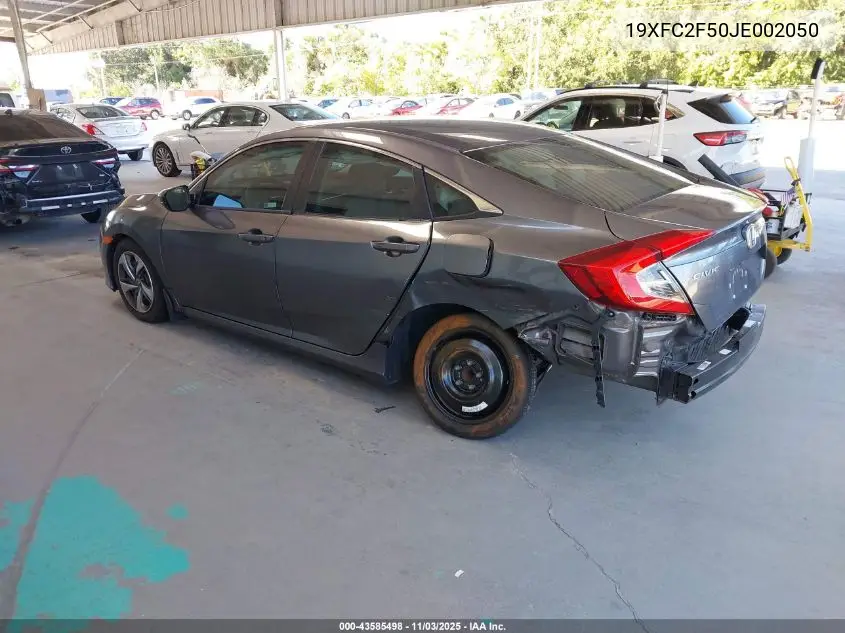 19XFC2F50JE002050 2018 Honda Civic Lx