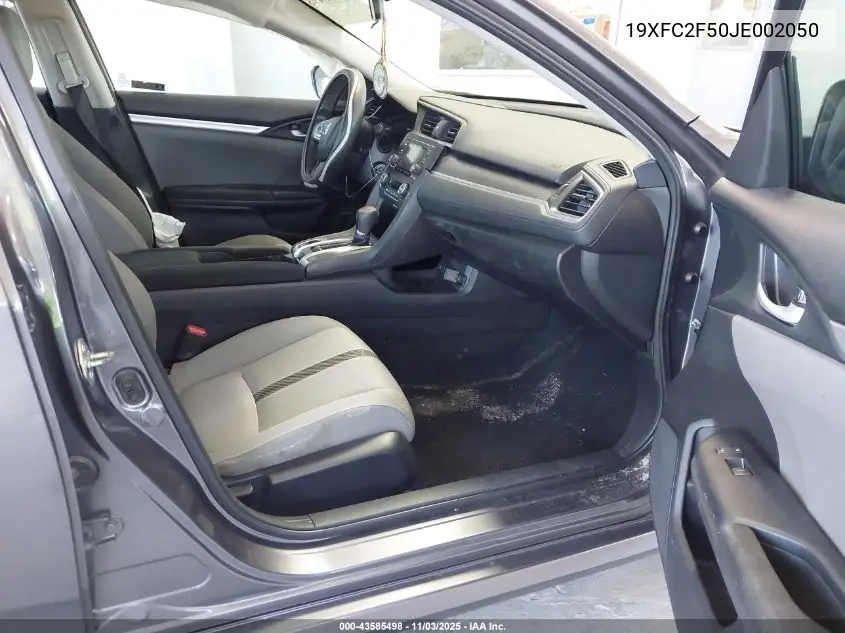 19XFC2F50JE002050 2018 Honda Civic Lx