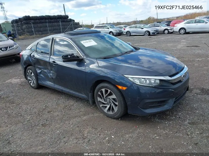 19XFC2F71JE025466 2018 Honda Civic Ex