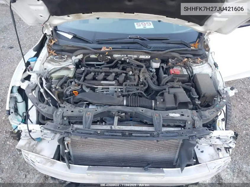SHHFK7H27JU421606 2018 Honda Civic Lx