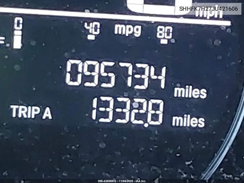 SHHFK7H27JU421606 2018 Honda Civic Lx