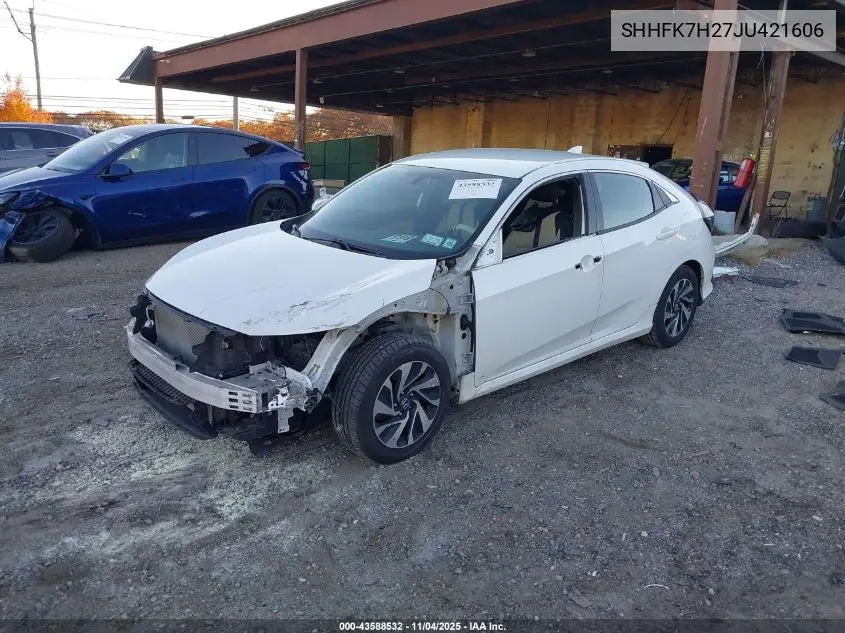 SHHFK7H27JU421606 2018 Honda Civic Lx