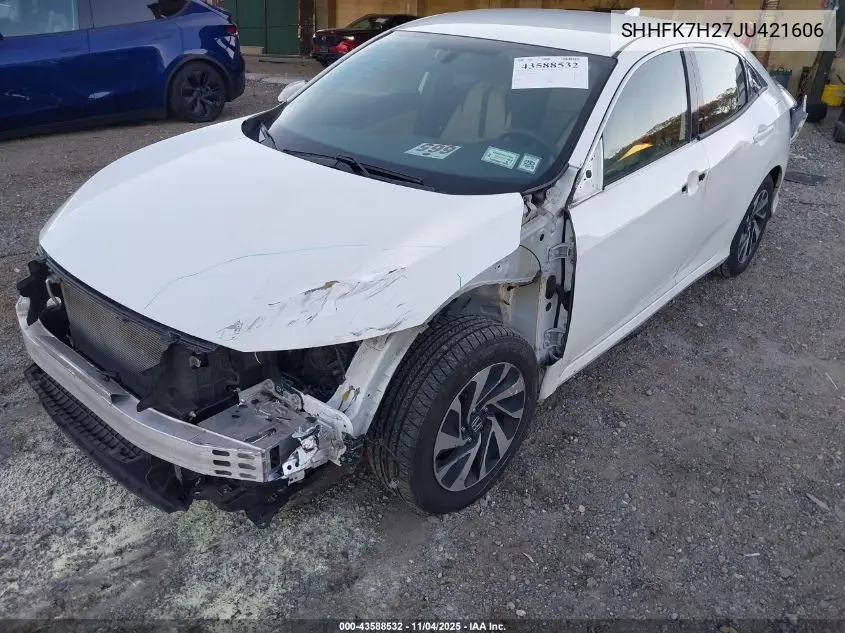SHHFK7H27JU421606 2018 Honda Civic Lx