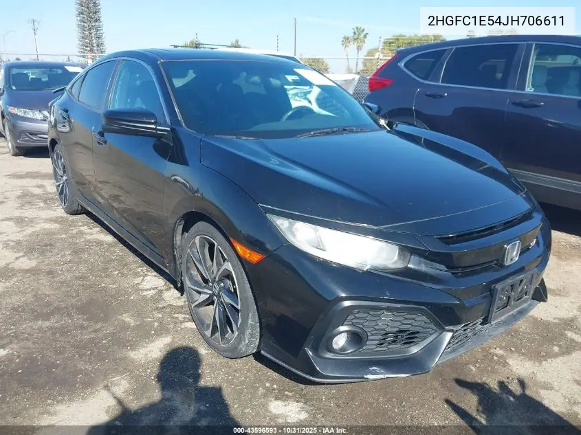 2HGFC1E54JH706611 2018 Honda Civic Si