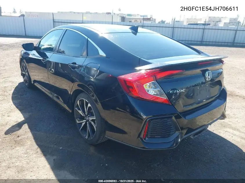 2HGFC1E54JH706611 2018 Honda Civic Si