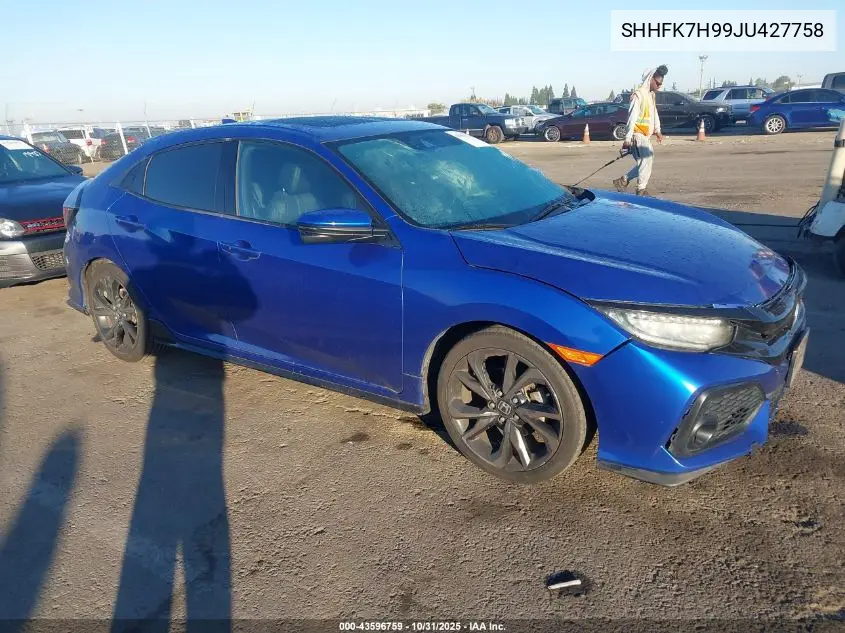 SHHFK7H99JU427758 2018 Honda Civic Sport Touring