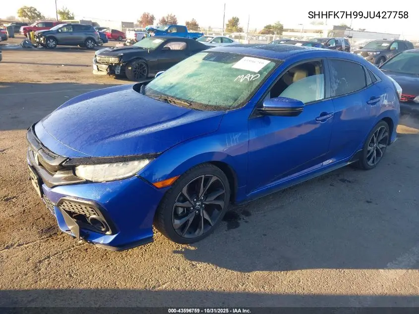 SHHFK7H99JU427758 2018 Honda Civic Sport Touring