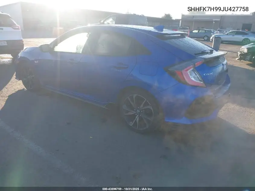 SHHFK7H99JU427758 2018 Honda Civic Sport Touring