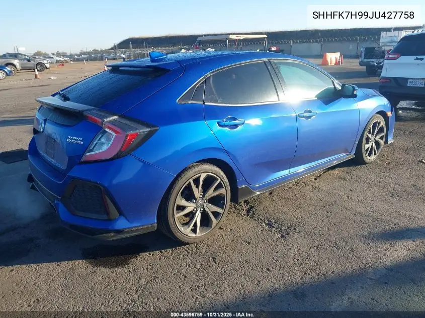 SHHFK7H99JU427758 2018 Honda Civic Sport Touring