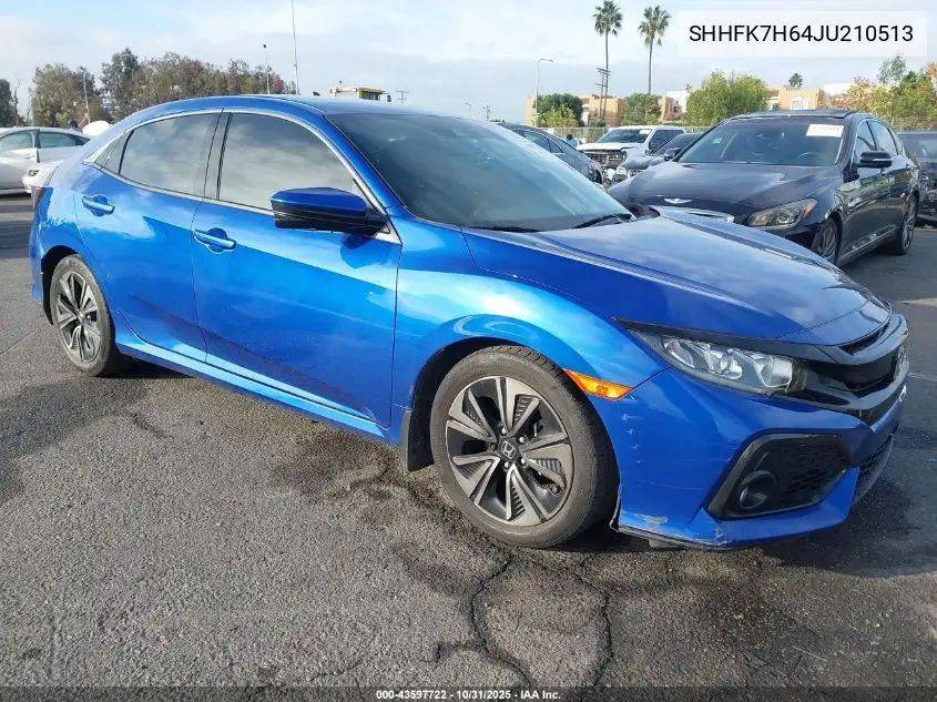 SHHFK7H64JU210513 2018 Honda Civic Ex