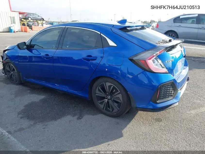 SHHFK7H64JU210513 2018 Honda Civic Ex