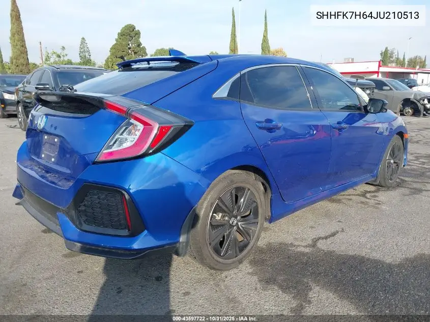 SHHFK7H64JU210513 2018 Honda Civic Ex