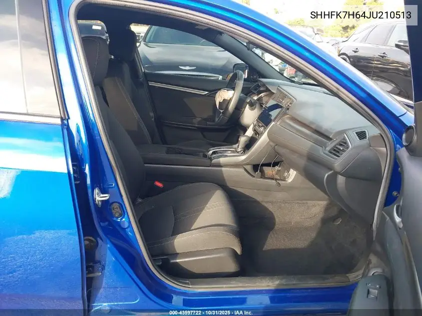 SHHFK7H64JU210513 2018 Honda Civic Ex