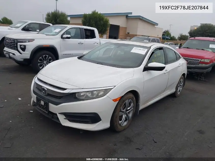 19XFC2F78JE207844 2018 Honda Civic Ex