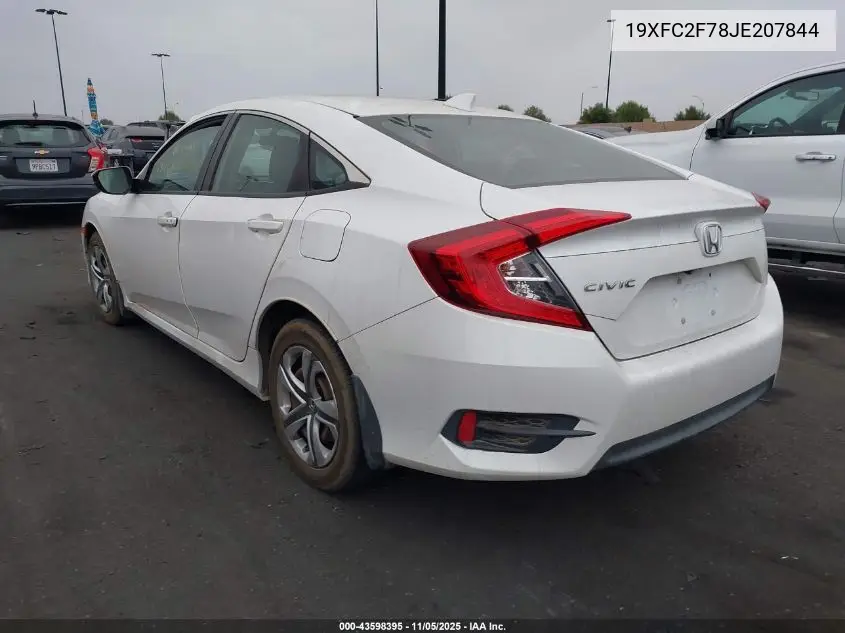 19XFC2F78JE207844 2018 Honda Civic Ex