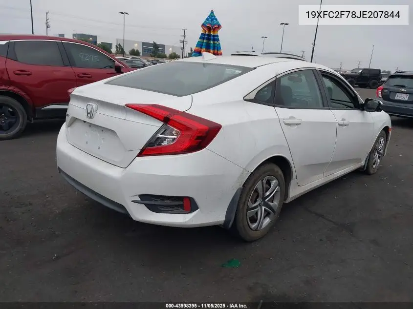 19XFC2F78JE207844 2018 Honda Civic Ex