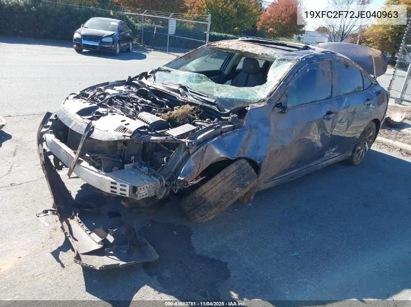 19XFC2F72JE040963 2018 Honda Civic Ex