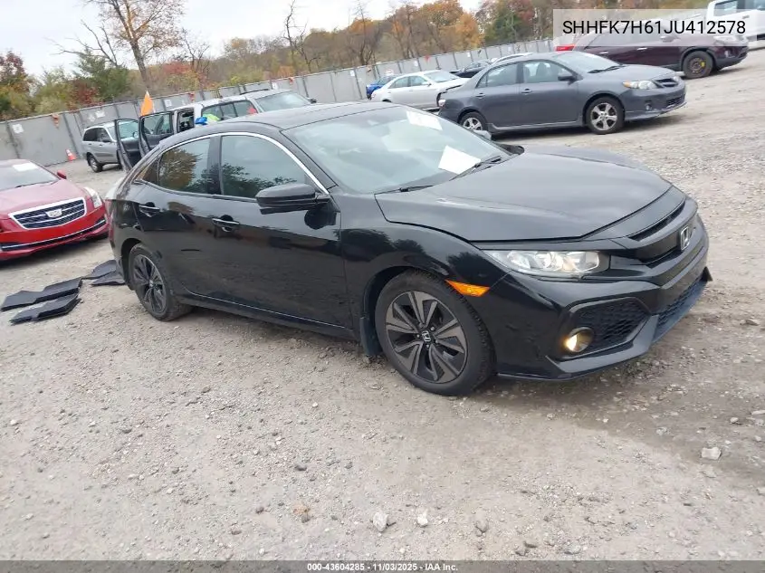 SHHFK7H61JU412578 2018 Honda Civic Ex