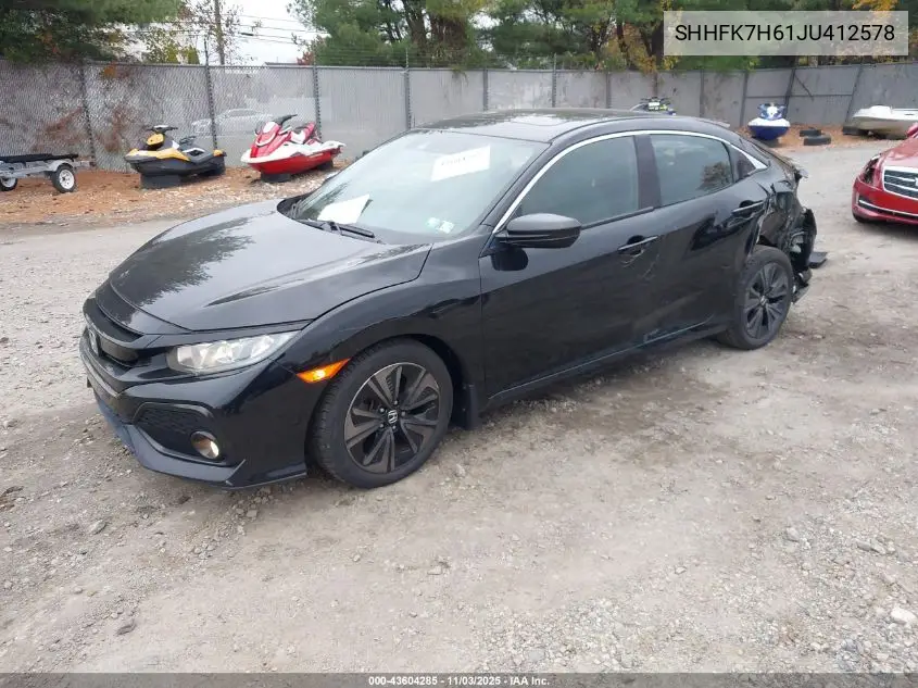 SHHFK7H61JU412578 2018 Honda Civic Ex