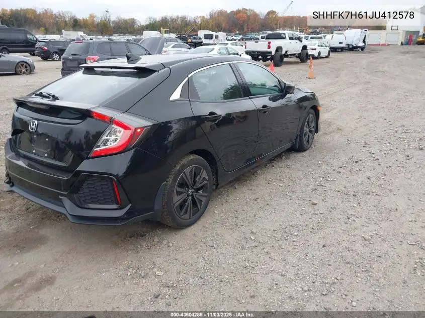 SHHFK7H61JU412578 2018 Honda Civic Ex