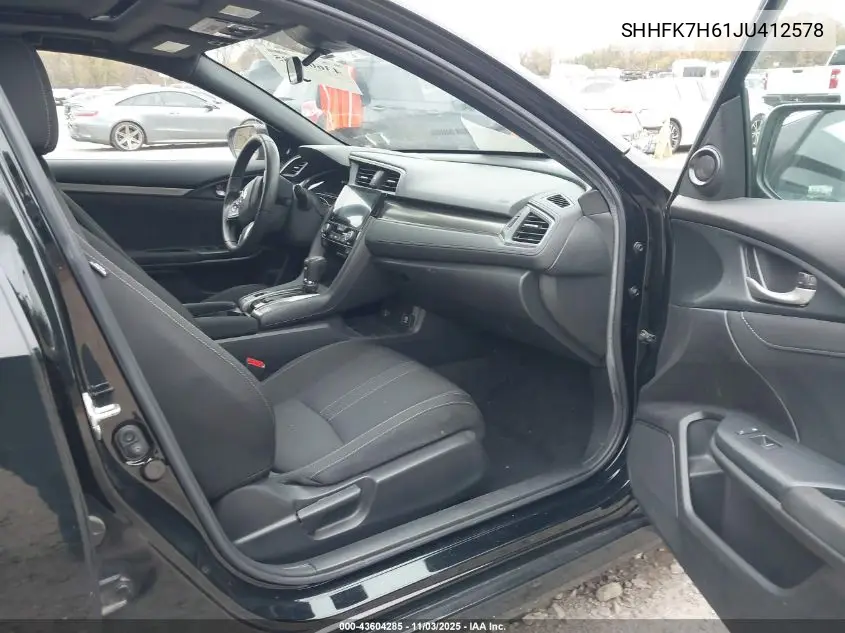 SHHFK7H61JU412578 2018 Honda Civic Ex