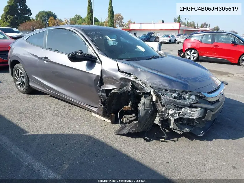 2HGFC4B06JH305619 2018 Honda Civic Lx-P