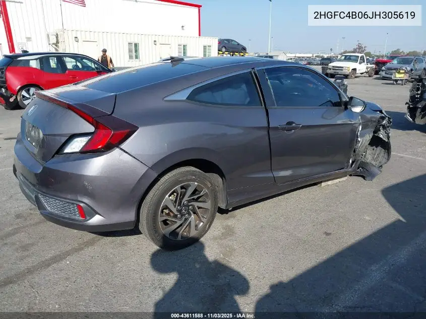 2HGFC4B06JH305619 2018 Honda Civic Lx-P