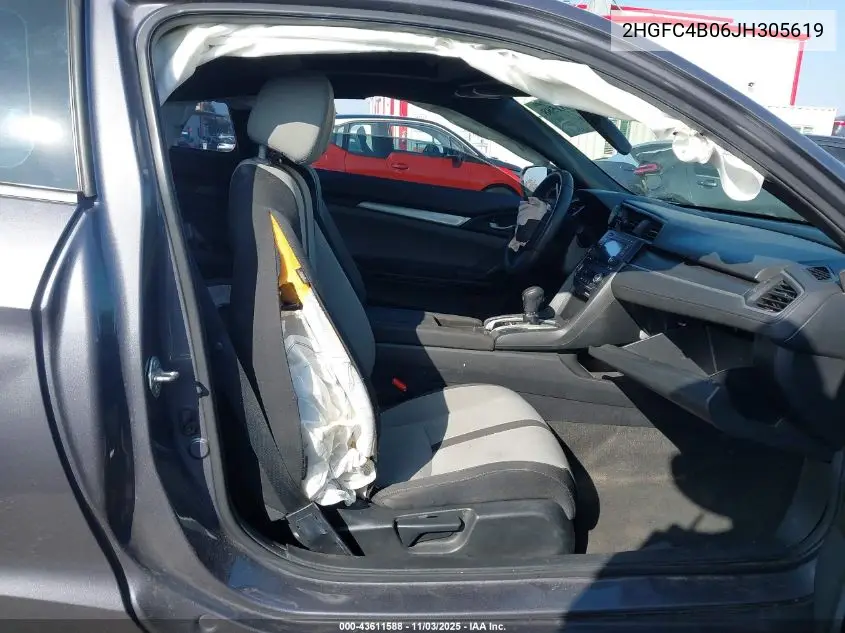 2HGFC4B06JH305619 2018 Honda Civic Lx-P