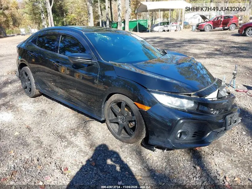 SHHFK7H49JU432060 2018 Honda Civic Sport
