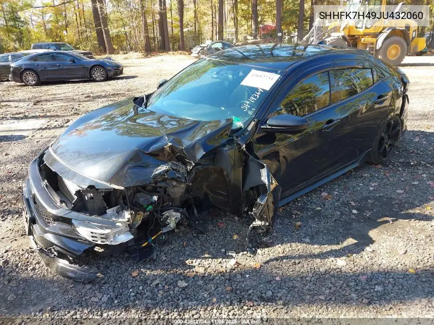 SHHFK7H49JU432060 2018 Honda Civic Sport