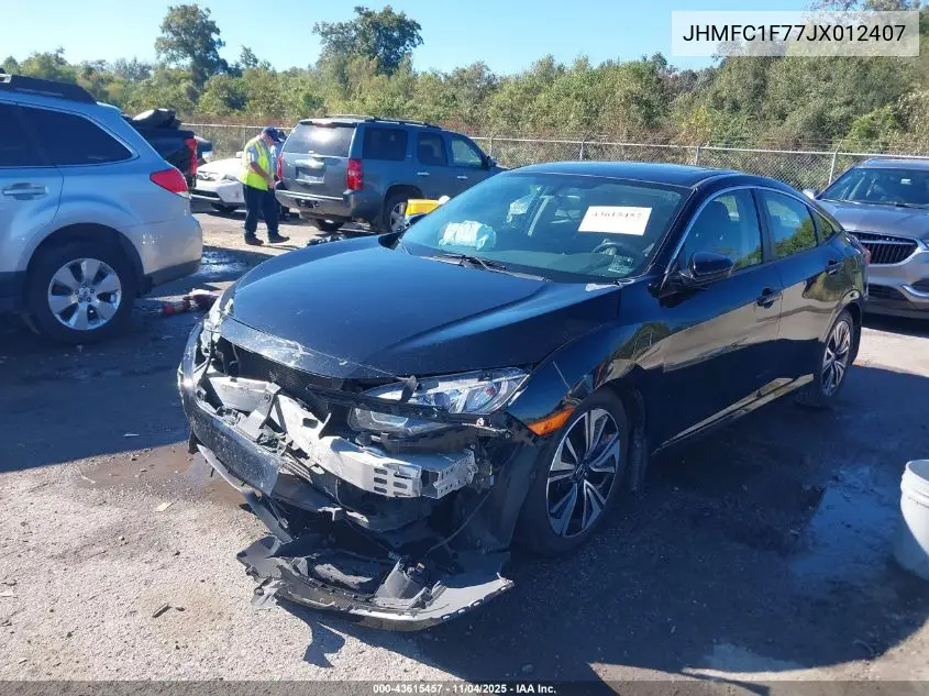 JHMFC1F77JX012407 2018 Honda Civic Ex-L