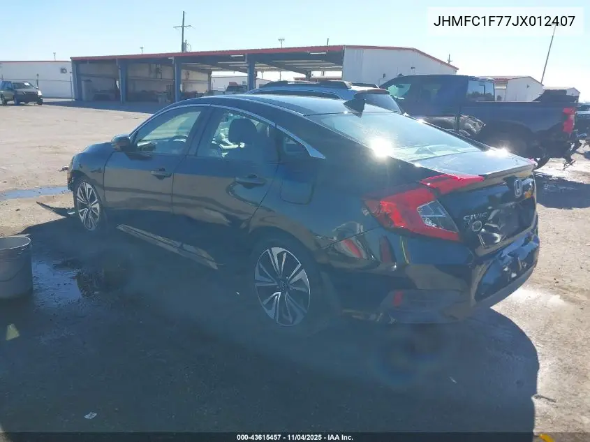 JHMFC1F77JX012407 2018 Honda Civic Ex-L