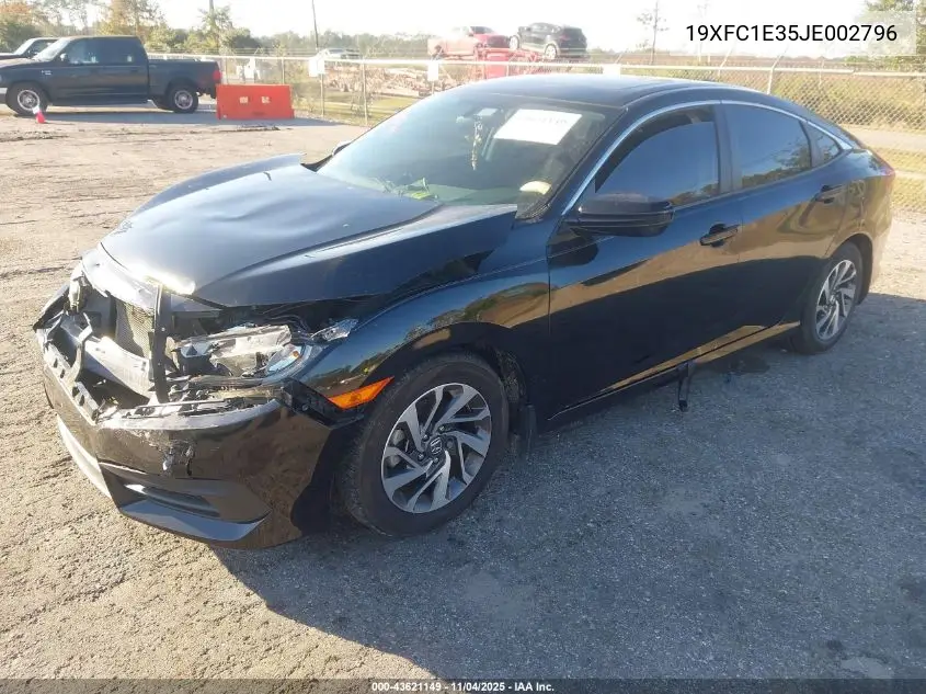 19XFC1E35JE002796 2018 Honda Civic Ex-T