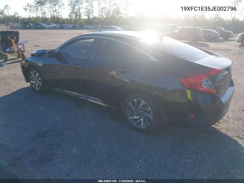19XFC1E35JE002796 2018 Honda Civic Ex-T