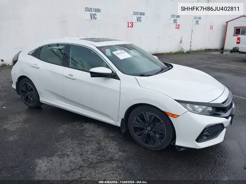 SHHFK7H86JU402811 2018 Honda Civic Ex-L