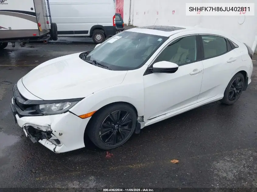 SHHFK7H86JU402811 2018 Honda Civic Ex-L