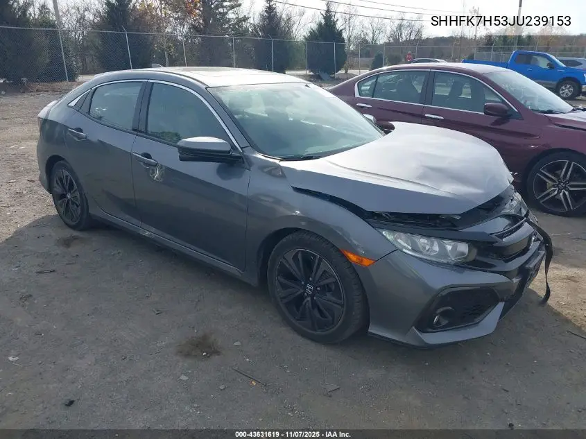 SHHFK7H53JU239153 2018 Honda Civic Ex
