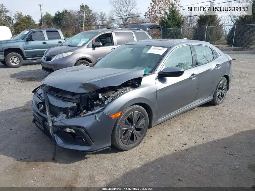 SHHFK7H53JU239153 2018 Honda Civic Ex