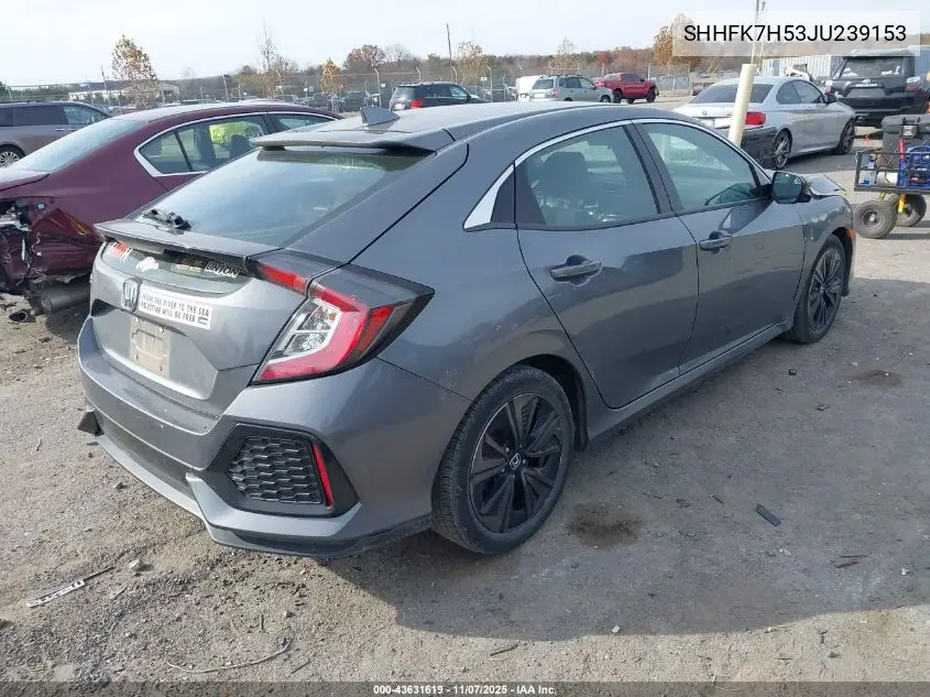 SHHFK7H53JU239153 2018 Honda Civic Ex