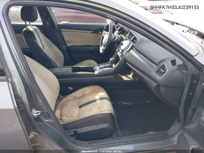 SHHFK7H53JU239153 2018 Honda Civic Ex