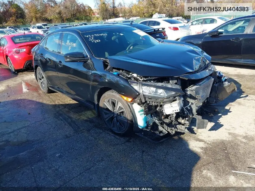 SHHFK7H52JU404383 2018 Honda Civic Ex