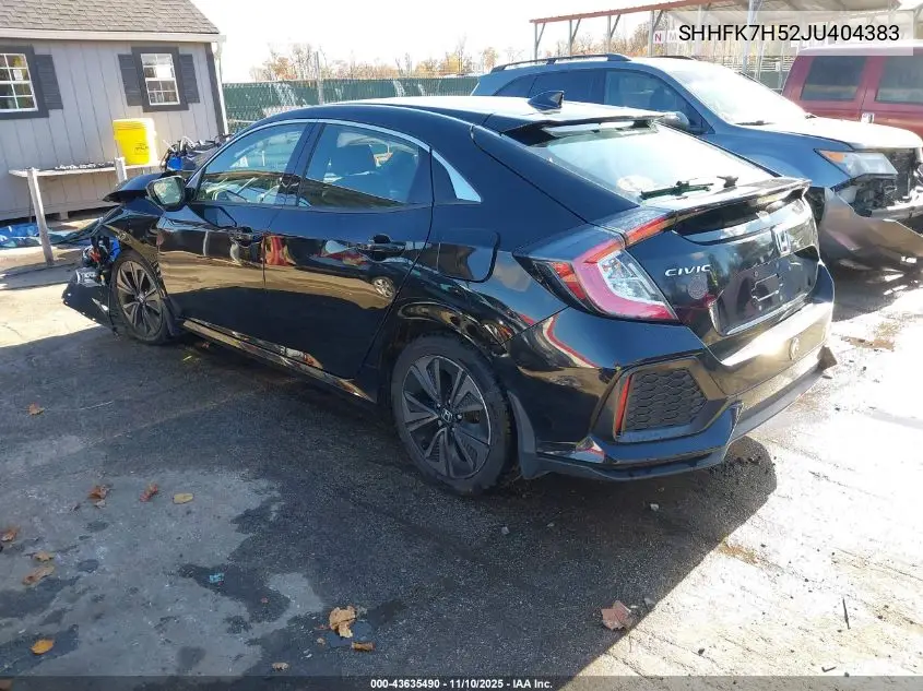 SHHFK7H52JU404383 2018 Honda Civic Ex