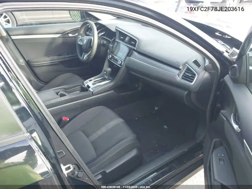 19XFC2F78JE203616 2018 Honda Civic Ex