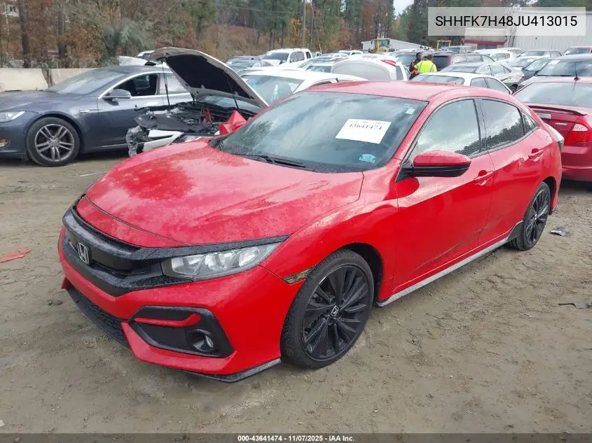 SHHFK7H48JU413015 2018 Honda Civic Sport