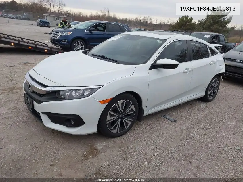 19XFC1F34JE000813 2018 Honda Civic Ex-T