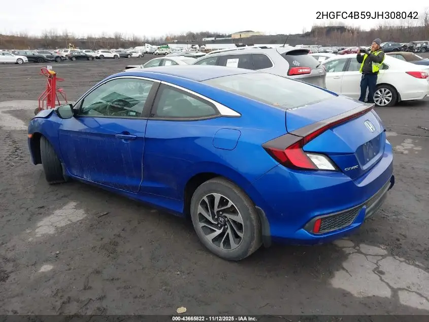 2HGFC4B59JH308042 2018 Honda Civic Lx