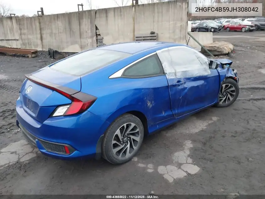 2HGFC4B59JH308042 2018 Honda Civic Lx
