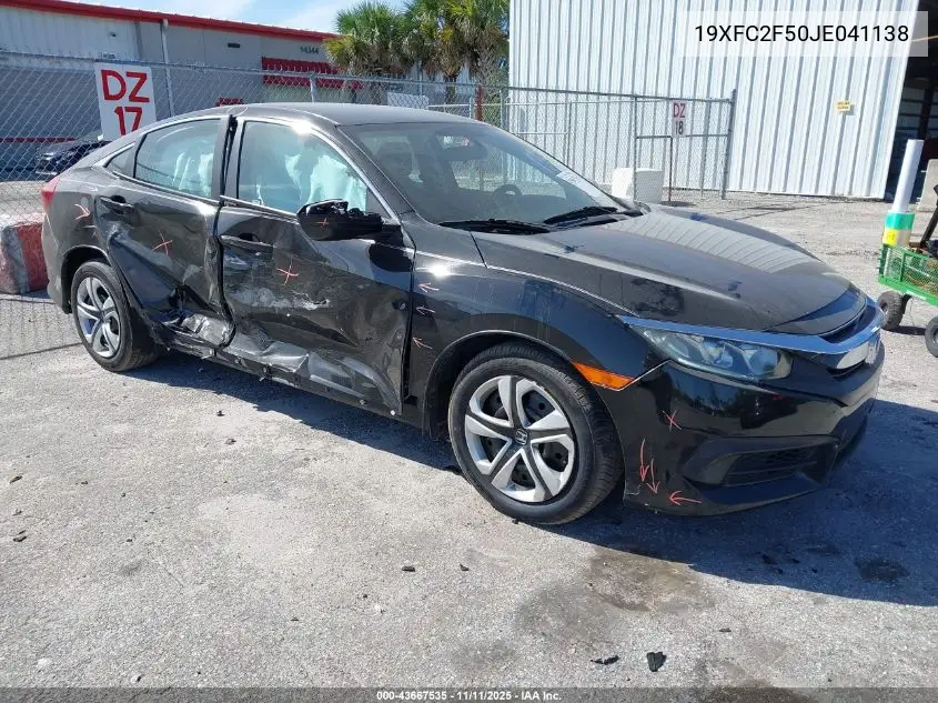 19XFC2F50JE041138 2018 Honda Civic Lx